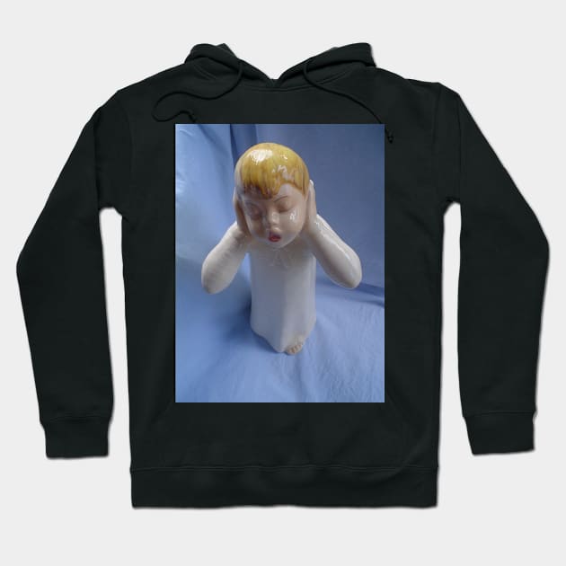 Boy covering his ears Hoodie by Marccelus